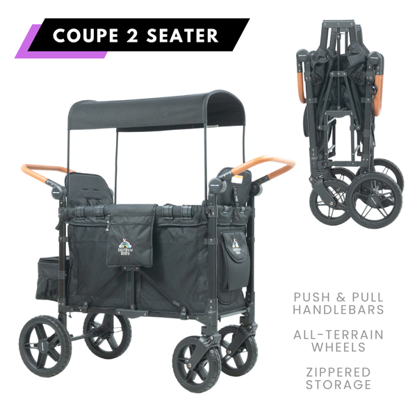 FINAL SALE : RB2 Coupe 2-Seater Stroller Wagon (Onyx Black)